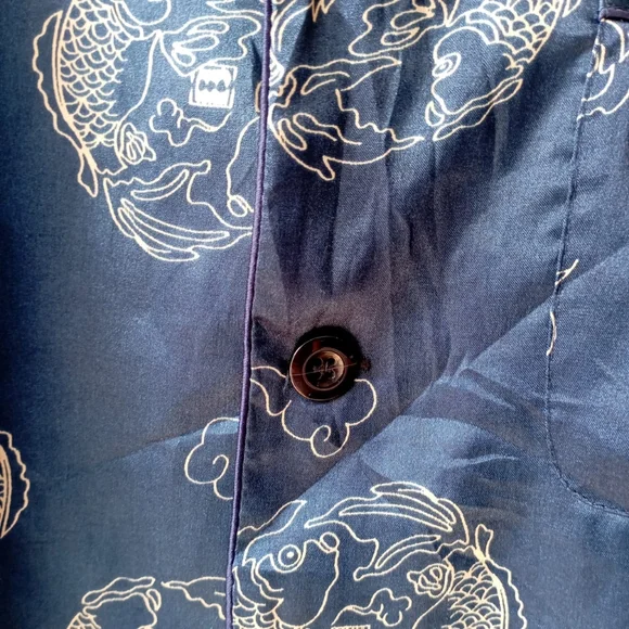 Navy Blue QiGong Silk Top - Picture 12 of 16